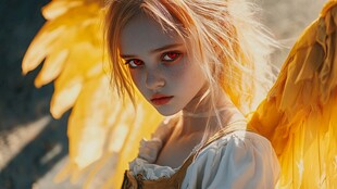 长翅膀的天使女神