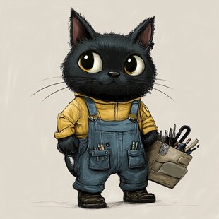 拟人小猫形象设计