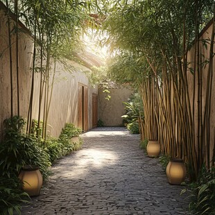新中式意境竹林