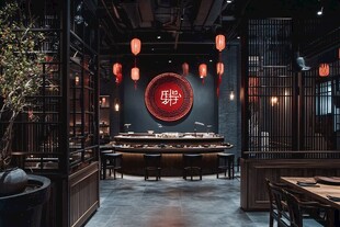 宋朝文化风格火锅餐厅