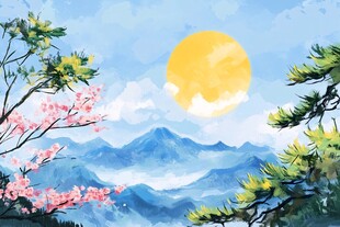 太姥山插画