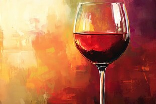 红酒杯暖色背景