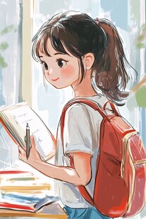 背书包的女孩