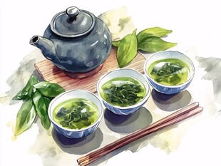 茶类插画