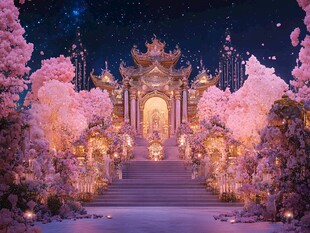 装饰华丽的奇幻宫殿