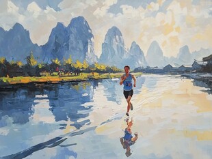 兴坪古镇油画