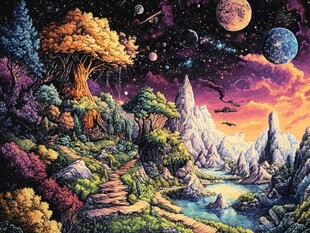 梦幻森林立体画