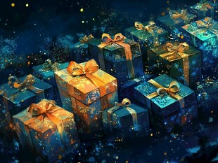 节日礼盒插画