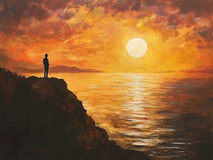 月夜油画
