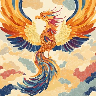 凤凰朱雀插画
