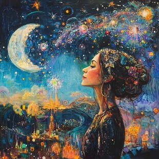 星月河幻想插画