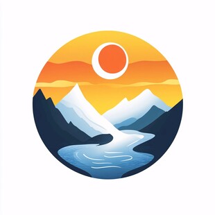 河流山脉logo