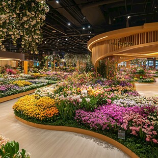 室内花卉展内景