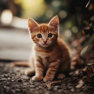 阳光下的小花猫