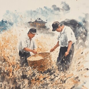 努力工作粮食系列作品