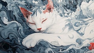 猫咪文创插画