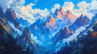 唯美云山风景画