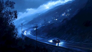 雨夜山路