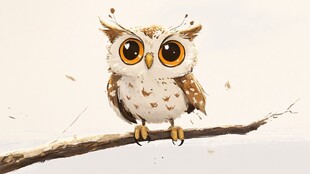 猫头鹰绘本插画