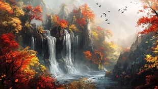 宽屏风景画