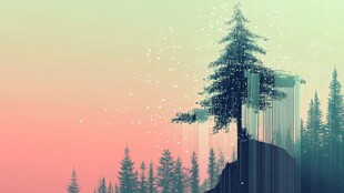 冬日山林风光插图