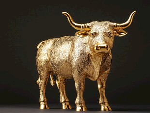 黄金小牛摆件