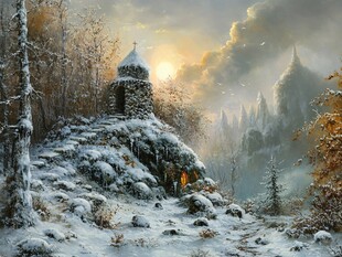 秋天森林画秋天壁纸