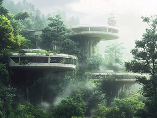 悬浮森林式建筑