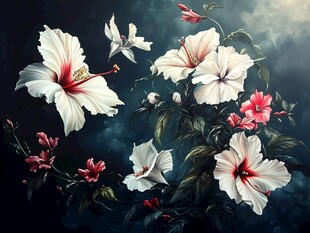 3d立体花卉油画