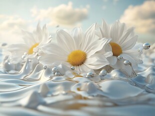 3d立体唯美花卉