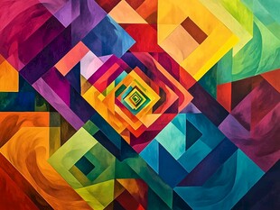 抽象立体彩色背景图案