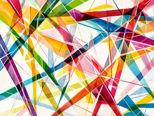 色块彩色线条装饰背景