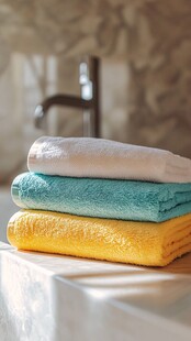 素色系毛巾