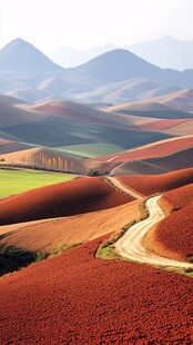 红土地光影风景