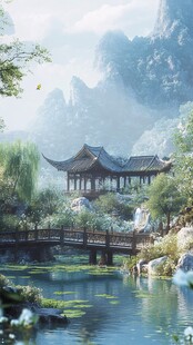 古风山水场景