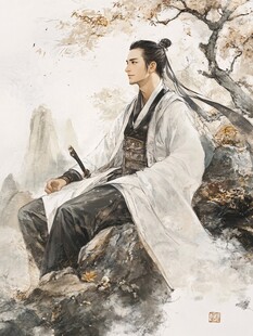 原创手绘古装美男
