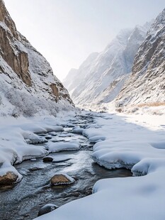 河谷飘雪