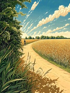 田园风景插画