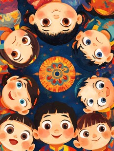 六一儿童节包装插画