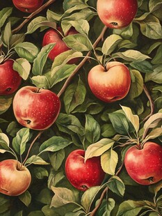 果园苹果壁画
