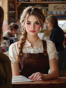 高精女孩原画稿