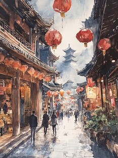 横店水彩