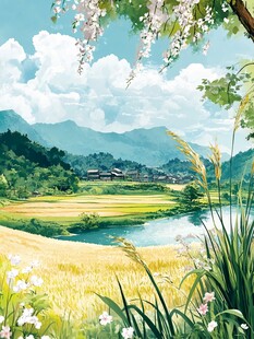 田园风光插画