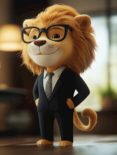 职业装白领打工狮