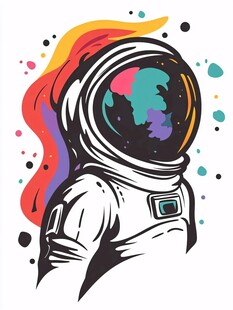 宇航员印花图案