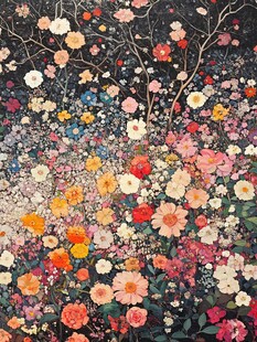 岩彩山茶花之繁华