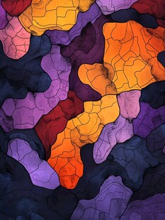 抽象不规则彩色玻璃