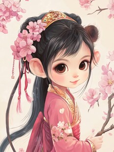 q版桃花少女