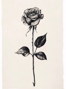 手绘玫瑰之