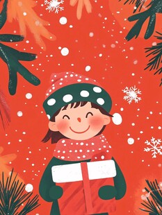 插画风圣诞节